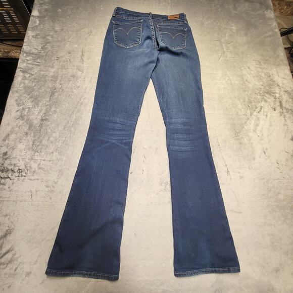 Levis Jeans Womens 27 Blue Demi Curve Mid Rise Bootcut Medium Wash Stretch - Picture 11 of 12
